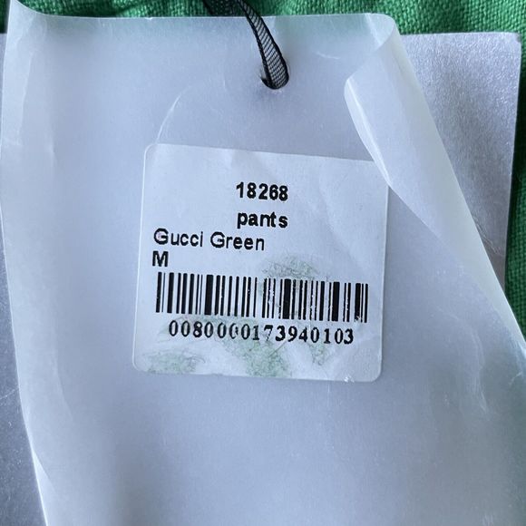 NWT Angela Mara x Gucci Green 100% Linen Wide Leg Pants Italy Medium Women - Picture 5 of 10